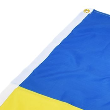 Ukrainian Flag Polyester Pongee Vivid Color UV Fade Resistant Digital Printing Ukraine Flag