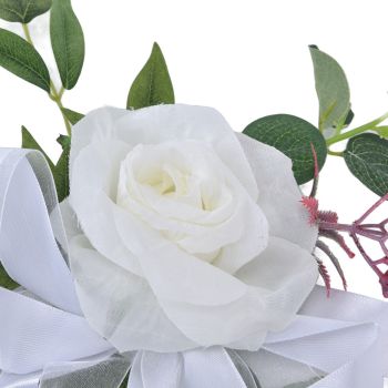 Wedding Chair Flower Nordic Style Simulation Wedding Chair Decoration for Photography Props Birthday Party Decor White