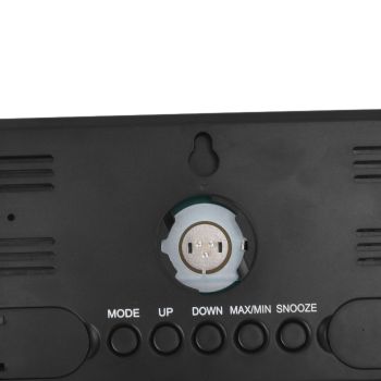 Digital Alarm Clock Portable Black Temperature Humidity Wall Mounted LCD Digital Electronic Clock for Dormitory Desktop