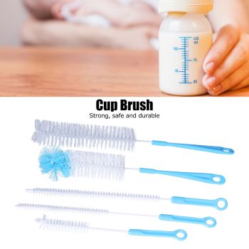 Water Bottle Brush 5pcs Long Handle Cleaning Brush for Narrow Neck Water Bottle Baby Bottle Coffee GrinderBlue