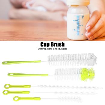 Water Bottle Brush 5pcs Long Handle Cleaning Brush for Narrow Neck Water Bottle Baby Bottle Coffee GrinderGreen