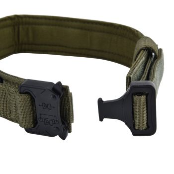 Traction Dog Collar with Buckle Nylon Iron Training Hunting Collar Pet Accessory for OutdoorGreen M