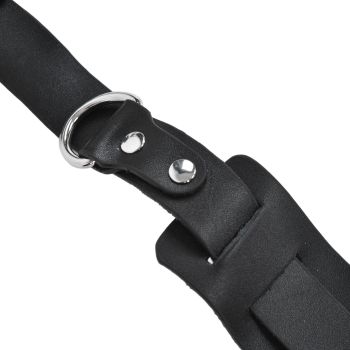Camera Strap Dual Shoulder PU Leather Harness with D Rings Outdoor Photography Accessories