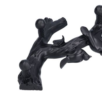 Decorative Hook Black Bird Branch Shape Three Dimensional Wall Mounted Home Decoration AccessoriesMedium (38cm)