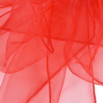 10Pcs Organza Banquet Chair Sash Exquisite Chair Bows Sashes for Wedding Party DecorationBright Red