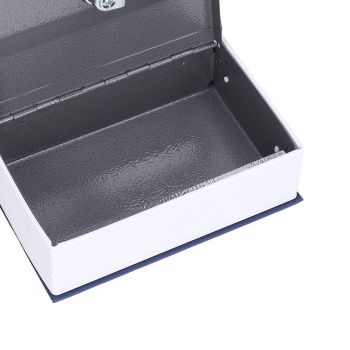 Safe Box Simulation Book Shape Decorative Storage Money Case for Bedroom Living Room OfficeBlue