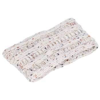 Knit Headband Winter Warm Comfortable Breathable Women Ear Warmer for Shopping Camping RunningWhite Floral Line