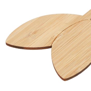 10pcs Plant Labels Bamboo Material Easy Writing 1/8 in Thickness Decorative Garden Markers for GardenerLeaf Shape
