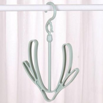 Shoes Drying Rack PP 360° Rotatable Windproof Connectable Shoes Storage Hanger for Scarves HatsGreen