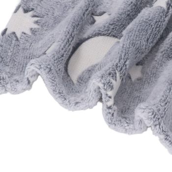 1.52x1M Luminous Blanket Double Sided Polyester Glowing Blanket Bedroom Air Conditioning Blanket for KidsGray