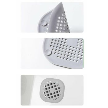 Sewer Floor Drain Net With Suction Cup Shower Drain Hair Cover Kitchen Bathroom Floor Drain PadGray