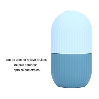 Face Icer Pain Relief Nonslip Grip Durable Silicone Easy Operation Ice Face Mold for Face Massage Skin Care Light Blue