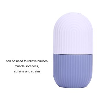 Face Icer Pain Relief Nonslip Grip Durable Silicone Easy Operation Ice Face Mold for Face Massage Skin Care Purple