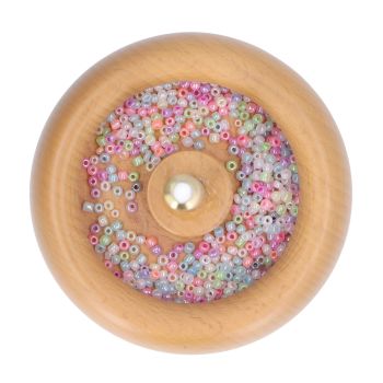Bead Spinner Manual Rotatable Fast Wooden DIY Bead Making Device for Jewelry Crafts