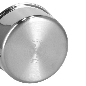 Sauce Pan 304 Stainless Steel Anti Slip Multipurpose Thicken Milk Pot with Lid for KitchenNatural Color