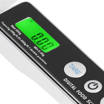 Digital Spoon Scale Household Portable Stainless Steel Kitchen Baking Scale for Flour Tea Spices 500g/0.1gBlack
