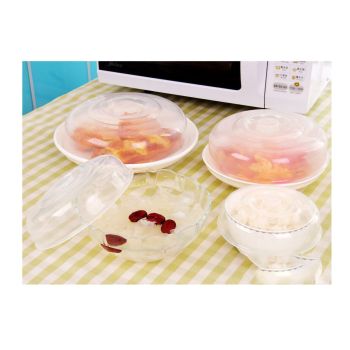 Microwave Cover Transparency PP Material Food Protection Grab Design Safe Healthy Microwave Splatter CoverSmall Size 14cm
