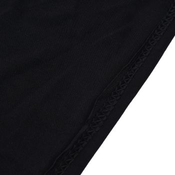 Table Cover Rectangular Wrinkle Resistant Washable Universal Black Stretch Tablecloth for Wedding Party ExhibitionBlack 8FT(244x76x76cm)