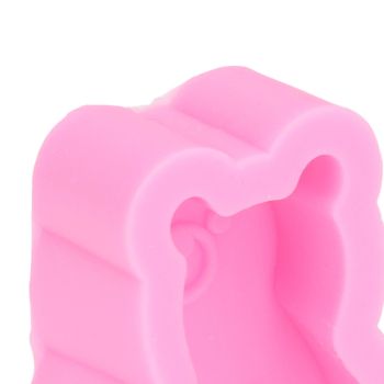 2Pcs Silicone Mold Cute Bear Shape Easy Demoulding Flexible Soft Baking Mold for DIY Cake Fondant Chocolate