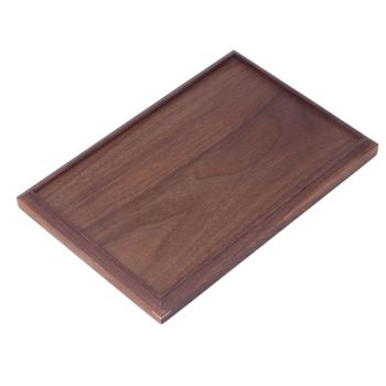 Walnut Wooden Tray Rectangle Serving Tray Tenon Structure Chinese For Tea Fruit Dessert Bread M
