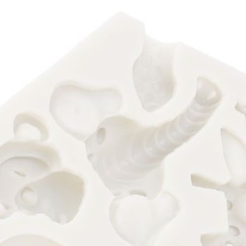 Silicone Mold Cute Animal Shape Easy Demoulding Flexible Soft Baking Mold for DIY Cake Fondant Chocolate 951 Grey