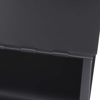 Bread Bin Large Capacity Save Countertop Space Bread Storage Container with Clamshell Door for Home Kitchen Office Dark Grey