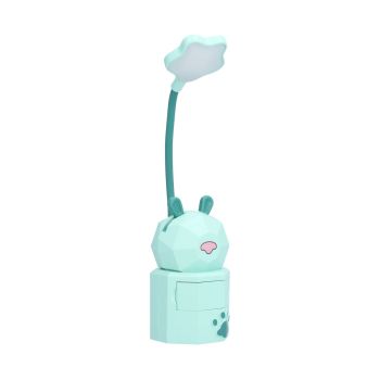 LED Desk Lamp Cartoon Desk Light USB Charging Warm White Light Easy to Operate Student Dormitory Reading Night LightGreen