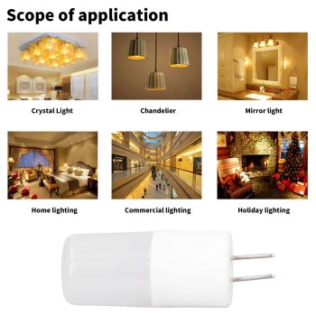 10PCS G4 Light Bulb Warm White LED Light Ceiling Lamp Bulb AC12V Wall Lamp Bulb for Living Room Office