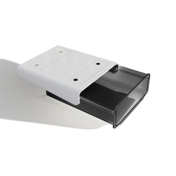 Under Desk Storage Box No Punching Storage ABS PS Small Hidden Drawer For Dormitory Small Transparent Black