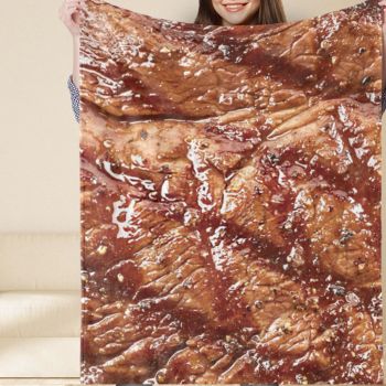 Throw Blanket Clear Food Photo Printed Soft Polyester Skin Friendly Funny for Home Sleeping Office Outdoors 80x100cm / 31.5x39.4in