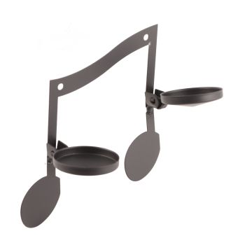Black Note Wall Lamp Candlestick Wall Mounted Candle Holders Music Note Wall Decors