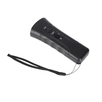 Dog Barking Deterrent Ultrasound Dual Horn Handheld Dog Bark Control Training Device for Outdoor Black