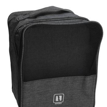 3 Layers Travel Shoe Bag Holds 3 Pair of Shoes Waterproof Portable Shoe Storage Bag for Travel Camping Daily Use Black