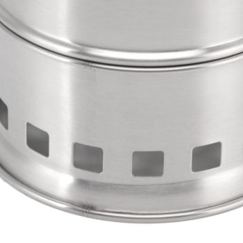 Mini Alcohol Stove for Camping Hiking Stainless Steel Campfire Stove With Storage Bag Round