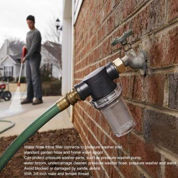 Garden Hose Filter for Pressure Washer Inlet Water Inline Sediment Filter Whole House Sediment Water Prefilter