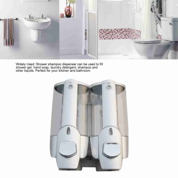 2pcs Shower Shampoo Dispenser Multipurpose Wall Mounted Soap Dispenser for Home Kitchen Bathroom 350ml