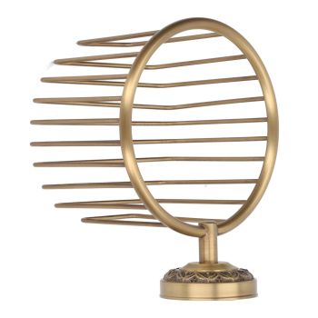 Brass Antique Toilet Roll Holder Punch Free Stable Wall Mount Paper Towel Rack for Bathroom
