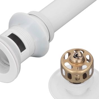 Pop Up Drain Stopper Press Bounce Deodorization Bathroom Sink Drain for Home White With Hole