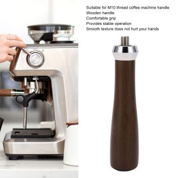 Coffee Portafilter Handle Comfortable Grip Burr Free Black Rosewood Durable Wearable Coffee Machine Replacement Filter Handle