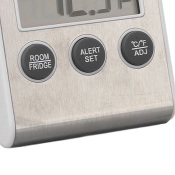 Digital Fridge Thermometer Alarm Memory Function Small Freezer Thermometer with Magnet for Laboratory White