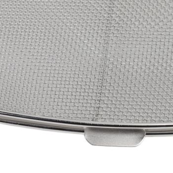 Fryer Splatter Screen 304 Stainless Steel Double Deck Fryer Splatter Shield for Oval Barbecue Machine Home