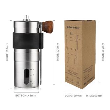 Manual Coffee Grinder Adjustable Particles Size Stainless Steel Coffee Bean Grinder for Household
