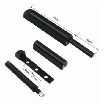10 Pcs Cabinet Door Rebounder Handleless Black Aluminum Alloy Rebounding Magnetic Latch