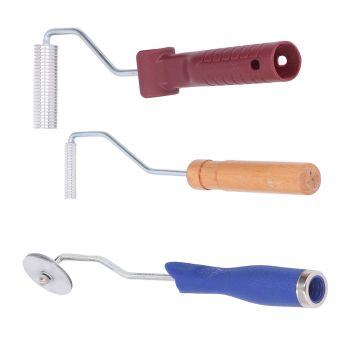 3Pcs Fiberglass Roller Tools Kit Aluminum Alloy Fiberglass Resin Laminating Bubble Roller Set for Tub Shower Bathtub Boat Repair