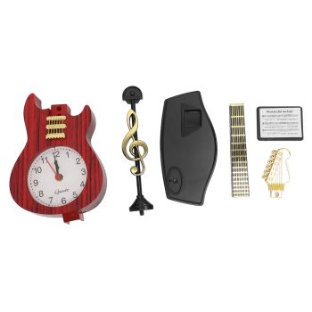 Violin Alarm Clock Unique Appearance Innovative Alarm Clock for Home Living Room Desktop Decoration Gifts 2167B(height 24CM)