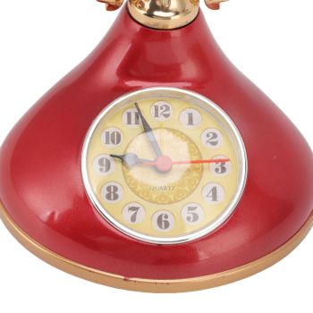Vintage Telephone Alarm Clock Unique Elegant Accurate Time Bedside Clock Decoration for Home Cafe Office YF020 3