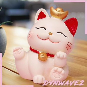 Lucky Cat Ornament Synthetic Resin Fortune Cat Statue Decoration for Home Living Room SJ0001 1