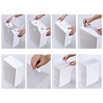 6PCS Shoe Storage Box Large White Thickened Transparent Clamshell Shoe Organizer Case for Home