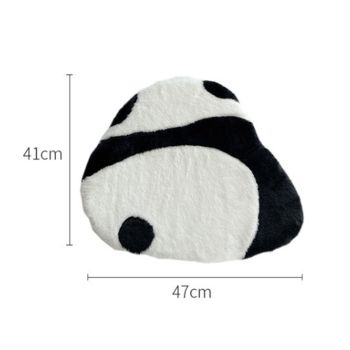 Cute Panda Chair Cushion Comfortable Hand Feel Non Slip Lovely Seating Cushion for Office Bedroom 47x41cm/18.5x16.1in