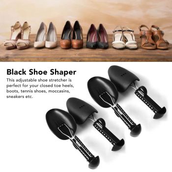 4PCS Shoe Tree 25cm to 30cm Adjustable Shoe Shaper Black Iron Plastic Shoe Stretcher for Home